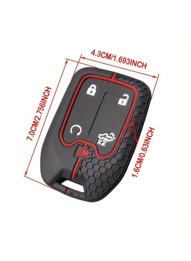 Black Silicone Key Fob Case Cover for Chevrolet Silverado Suburban GMC Sierra Terrain Acadia 2020 2021 2022 - Image 2